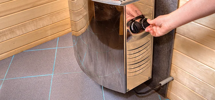 Floor-mounted sauna heater Installation in Oshawa, Ontario
