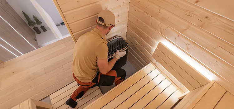 Finnish Sauna Ceiling Installation in Oshawa, Ontario