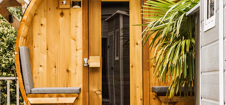 Wood-fired Outdoor Residential Sauna Installation in Oshawa, Ontario
